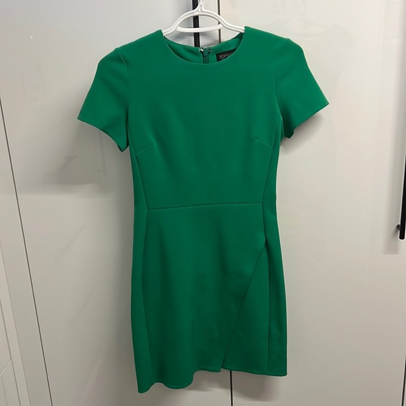 Top Shop emerald green short sleeve dress